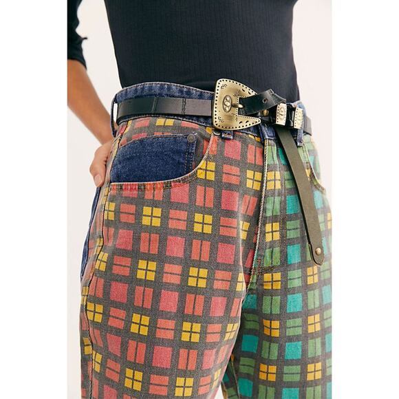 The Ragged Priest Hot Rod Mix Check Dad Jeans - 26 - Picture 14 of 16